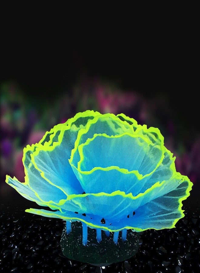 Besimple Artificial Coral Ornament Glowing Effect Resin Aquarium Plants Coral Aquarium Fish Tank Decorations(Blue) - Image 3